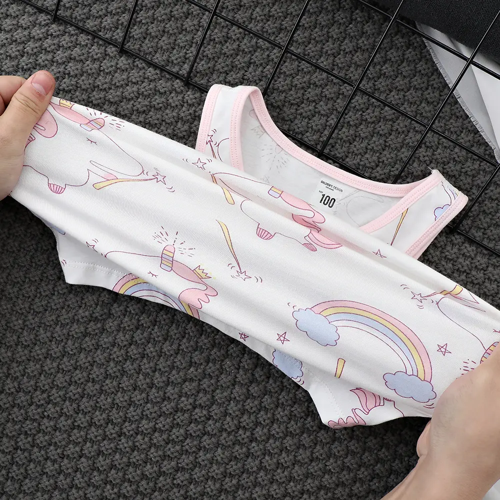 Pink Watermelon Print Sleeveless Vest for Boys Girls