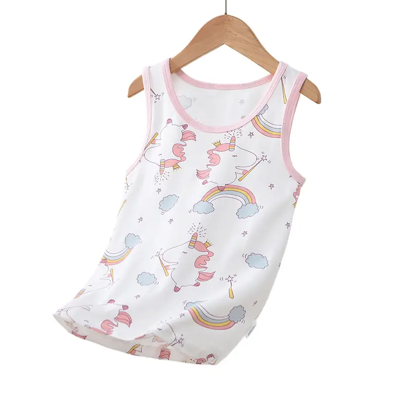 Pink Watermelon Print Sleeveless Vest for Boys Girls
