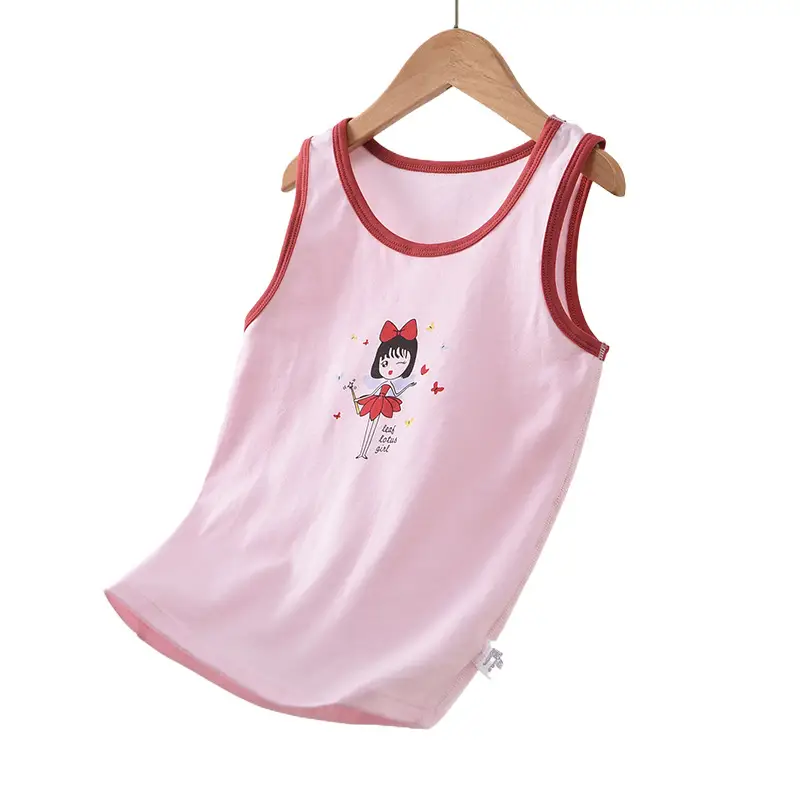 Pink Watermelon Print Sleeveless Vest for Boys Girls