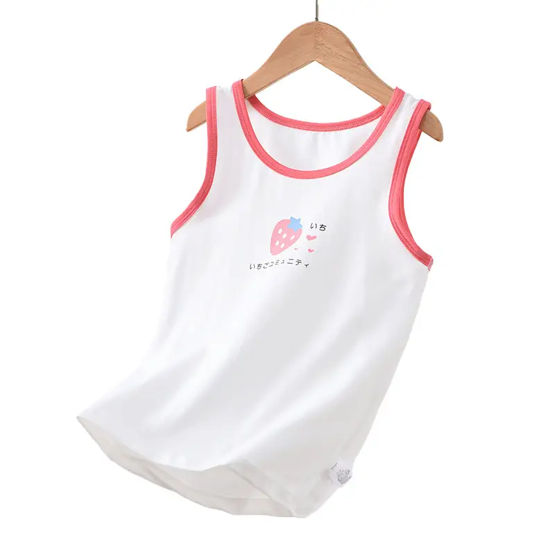 Pink Watermelon Print Sleeveless Vest for Boys Girls