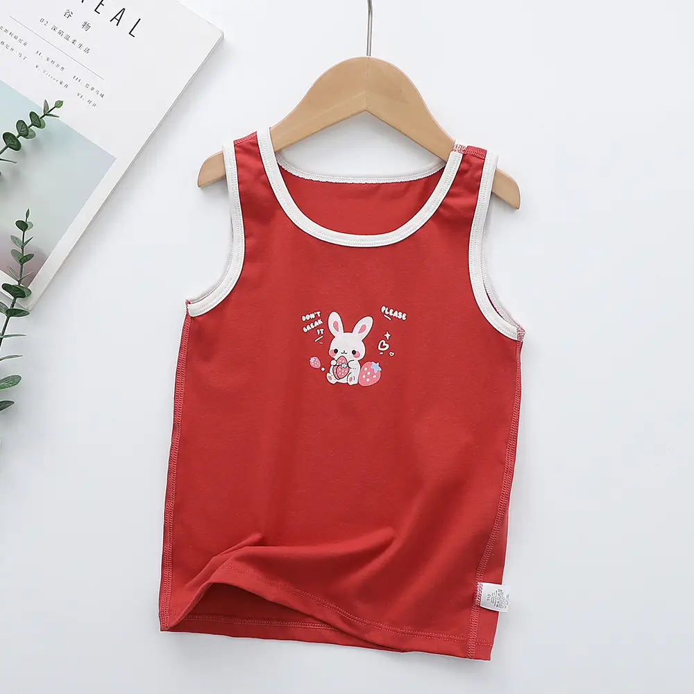 Pink Watermelon Print Sleeveless Vest for Boys Girls