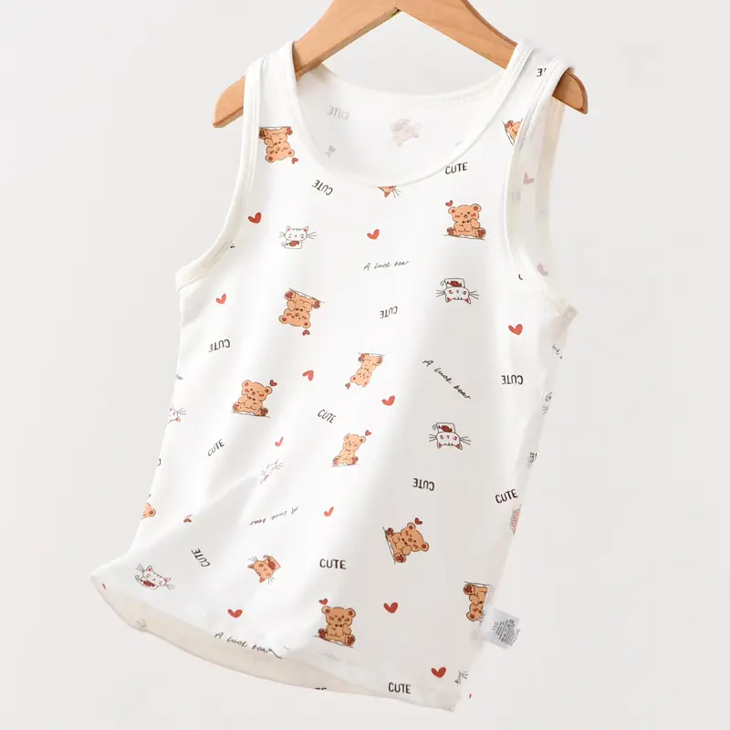 Pink Watermelon Print Sleeveless Vest for Boys Girls