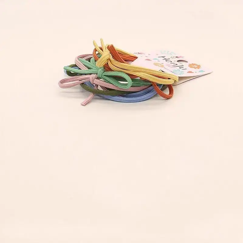 Color leather band hair rope 6-piece set