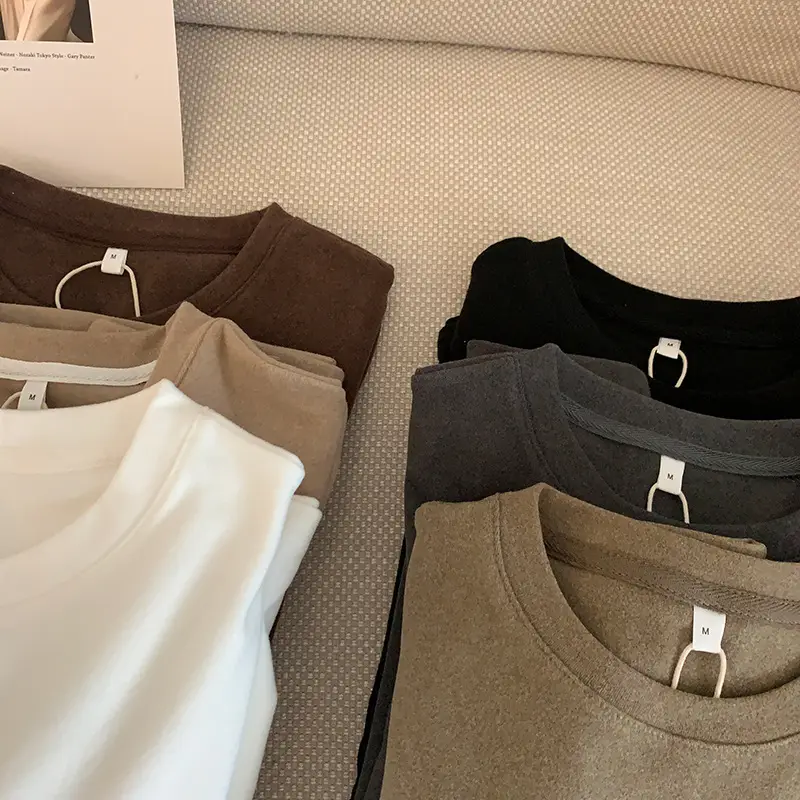 Women Velvet T-Shirt Long Sleeve Slim Fit Autumn — feature 20