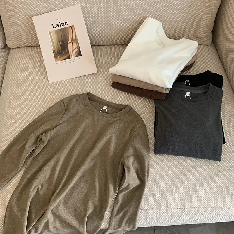 Women Velvet T-Shirt Long Sleeve Slim Fit Autumn — feature 22