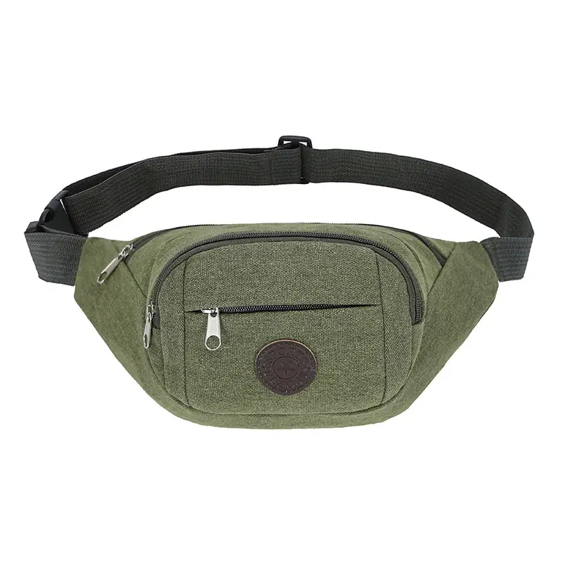 Men's Waterproof Canvas Waist Bag with Phone Pocket