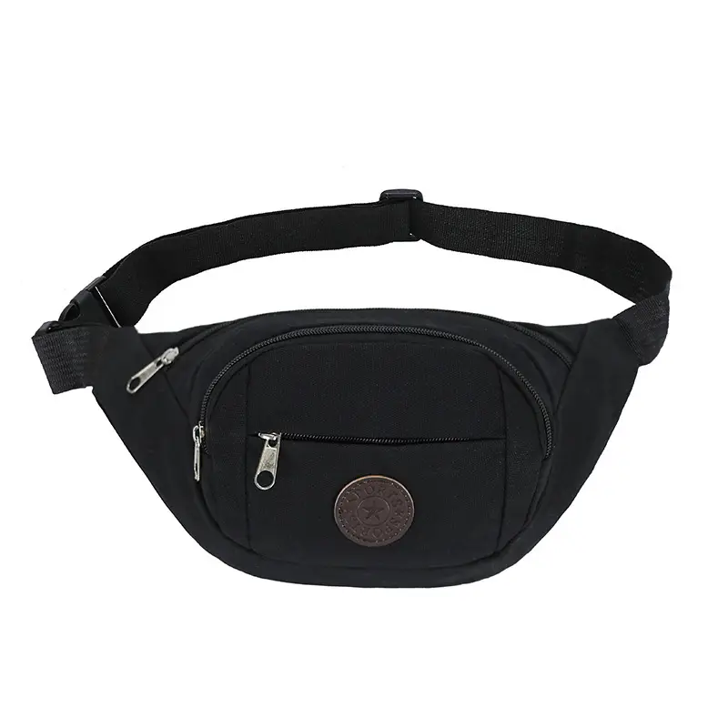 Men's Waterproof Canvas Waist Bag with Phone Pocket