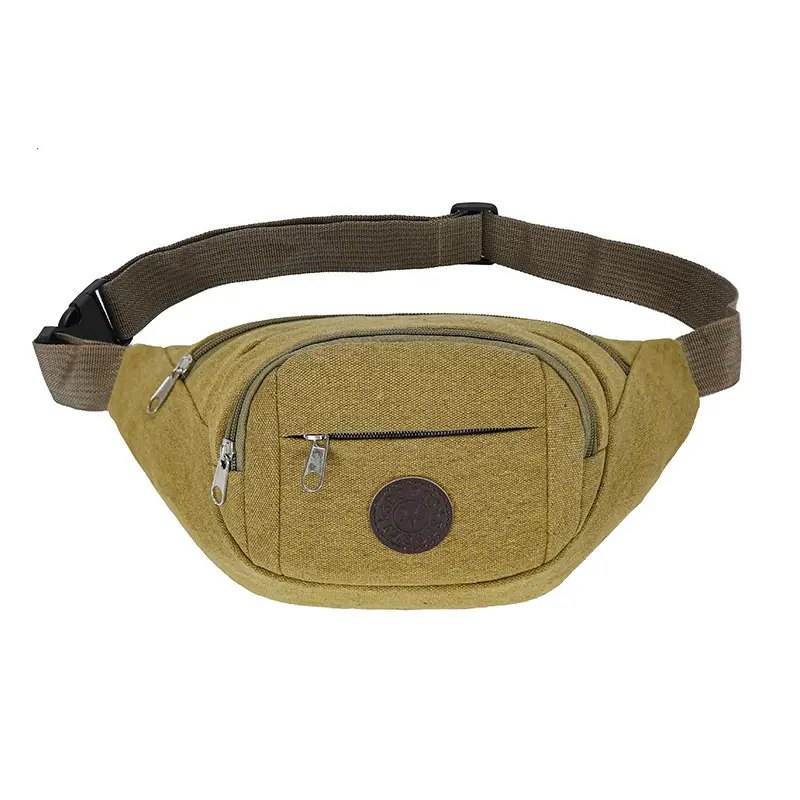 Men's Waterproof Canvas Waist Bag with Phone Pocket