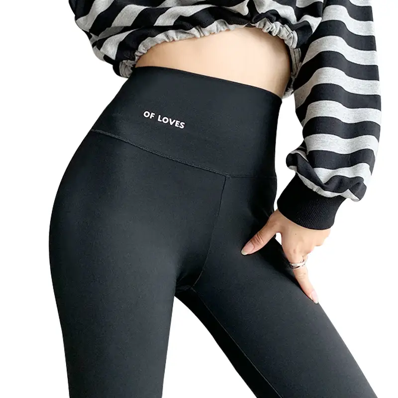 Black Shark Skin Leggings Women's Skinny Yoga Pants