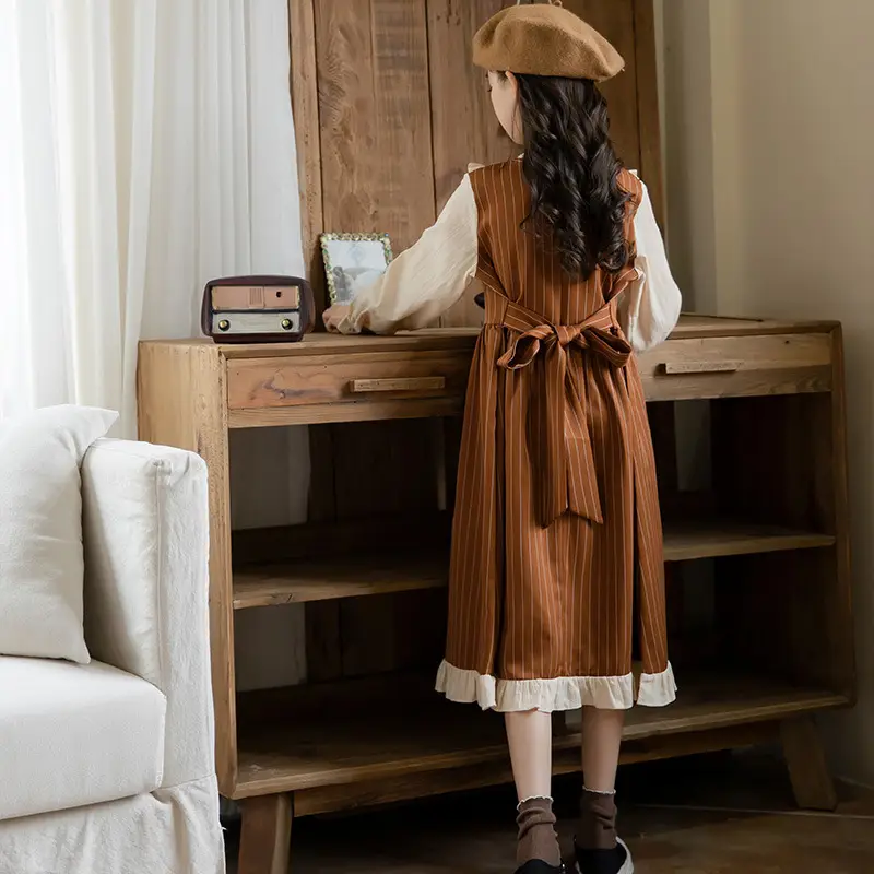 Girls Cotton Dress Autumn Winter One Piece Drop Shipping Korean Princess Style - Image 4
