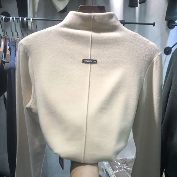 2025 Korean Style Slim Fit Long Sleeve T-Shirt Brushed Grey - Image 2