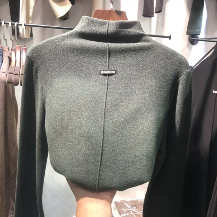 2025 Korean Style Slim Fit Long Sleeve T-Shirt Brushed Grey - Image 3
