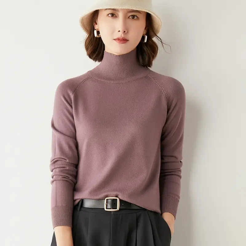 Women's Slim Fit Knit Sweater with Thickened Base - Image 15