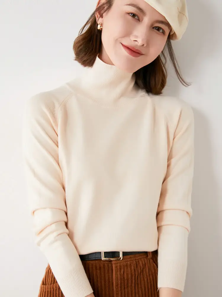 Women's Slim Fit Knit Sweater with Thickened Base - Image 5