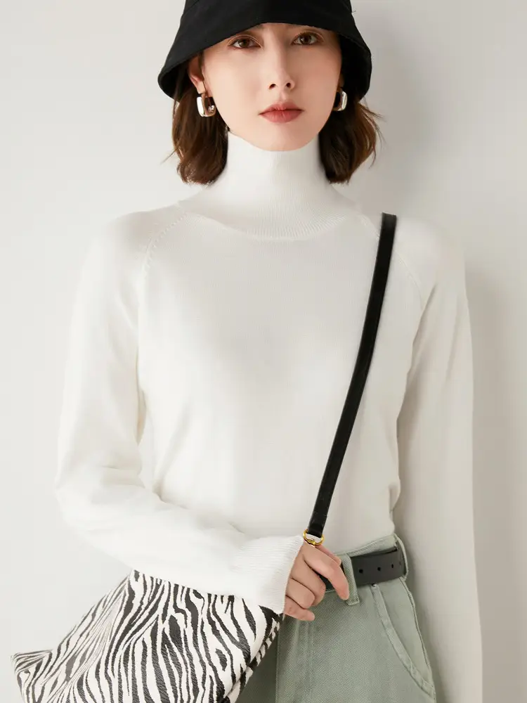 Women's Slim Fit Knit Sweater with Thickened Base - Image 6