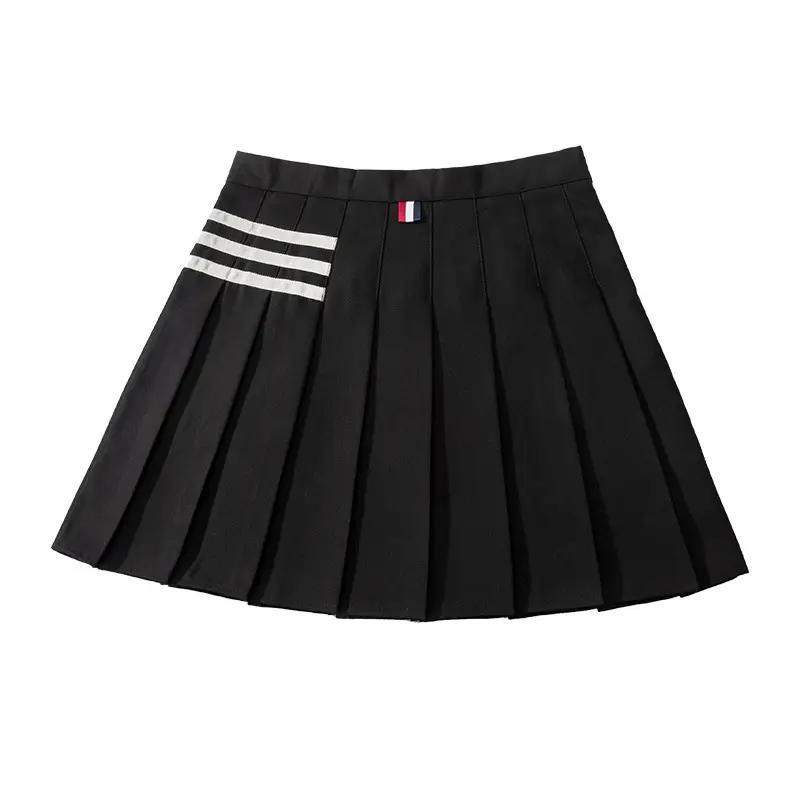Women Pleated Striped Skirt High Waist Spring Autumn - Image 8