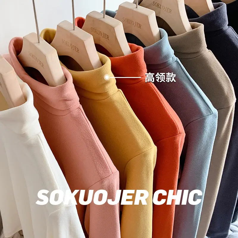 Women Sun Velvet Half-Turtleneck Plus Size Shirt