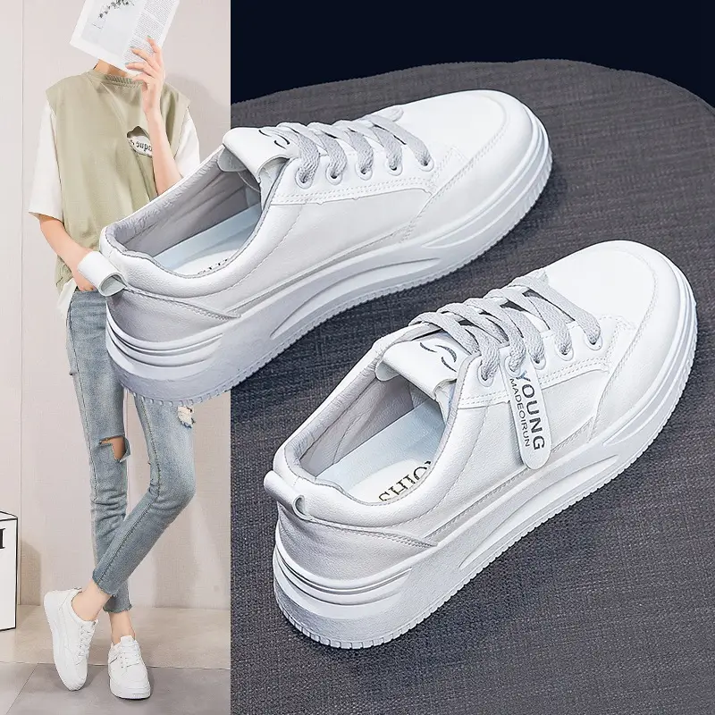 Women White Platform Sneakers 2025 Spring Soft Sole - Image 14