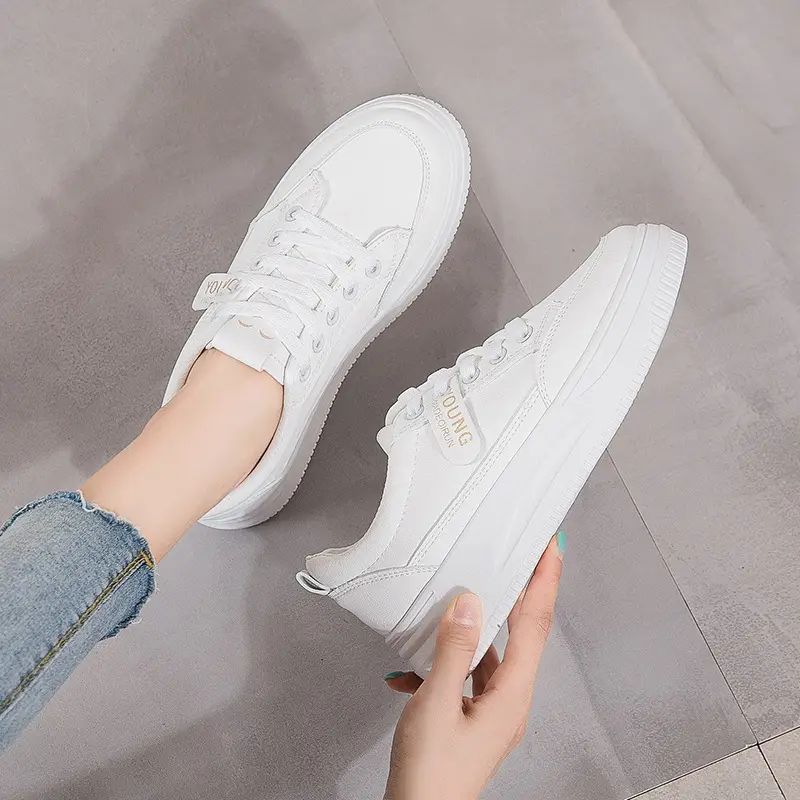 Women White Platform Sneakers 2025 Spring Soft Sole - Image 16