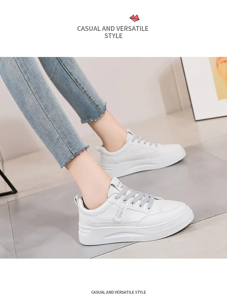 Women White Platform Sneakers 2025 Spring Soft Sole — feature 12