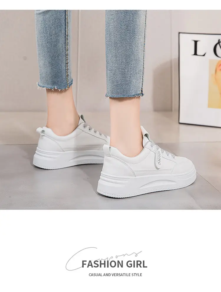 Women White Platform Sneakers 2025 Spring Soft Sole — feature 13