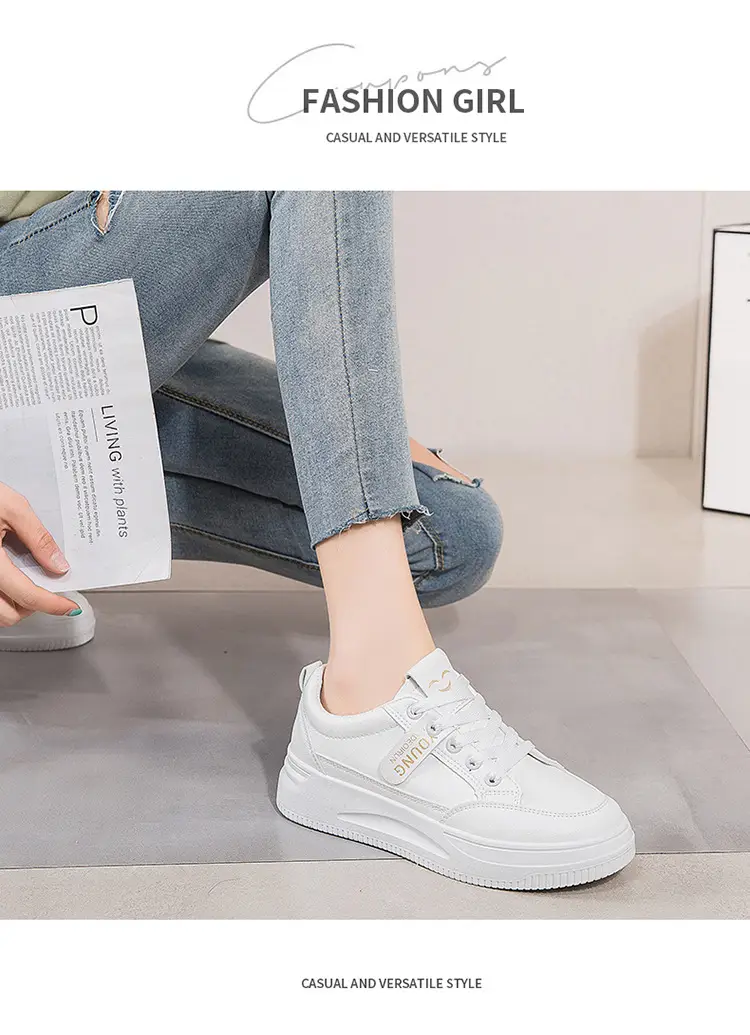 Women White Platform Sneakers 2025 Spring Soft Sole — feature 16
