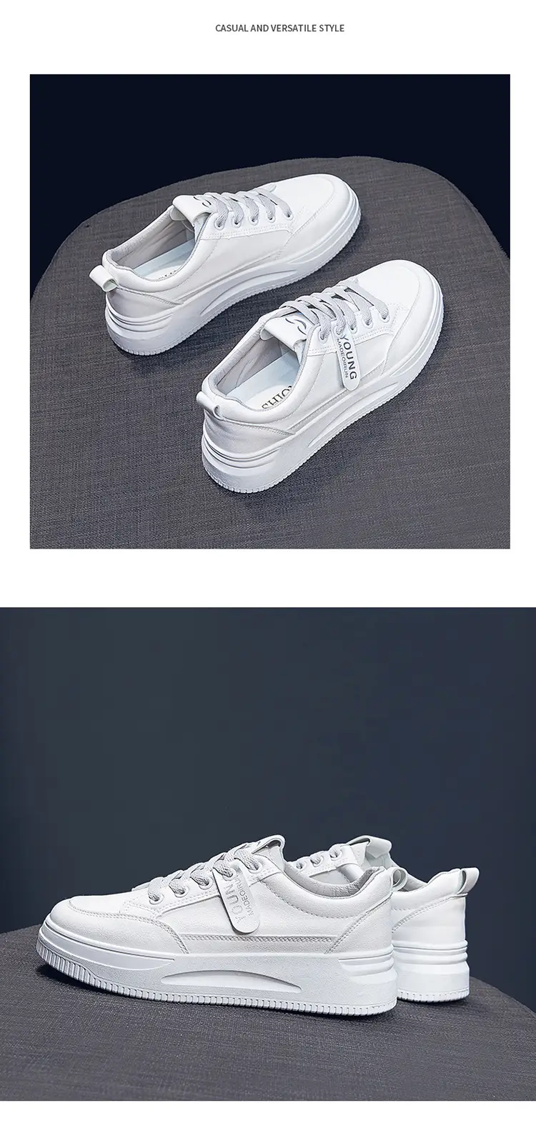 Women White Platform Sneakers 2025 Spring Soft Sole — feature 18