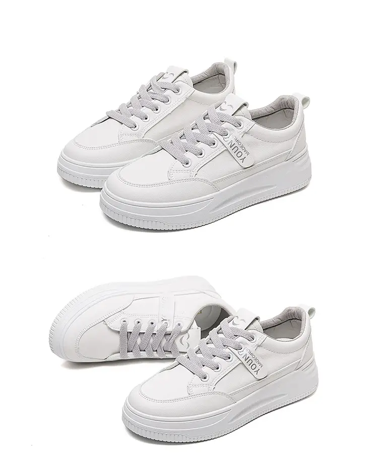 Women White Platform Sneakers 2025 Spring Soft Sole — feature 21