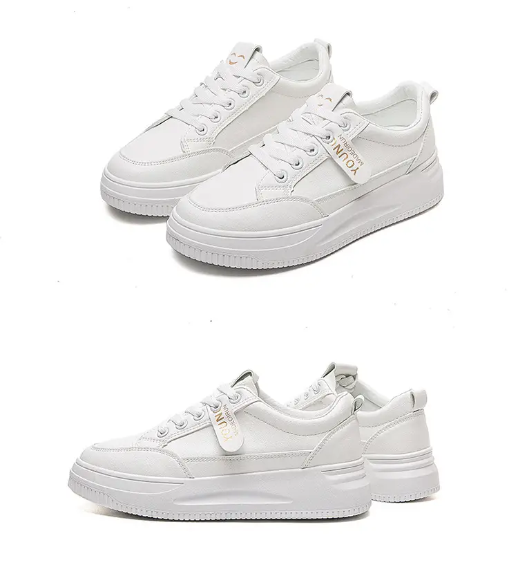 Women White Platform Sneakers 2025 Spring Soft Sole — feature 22