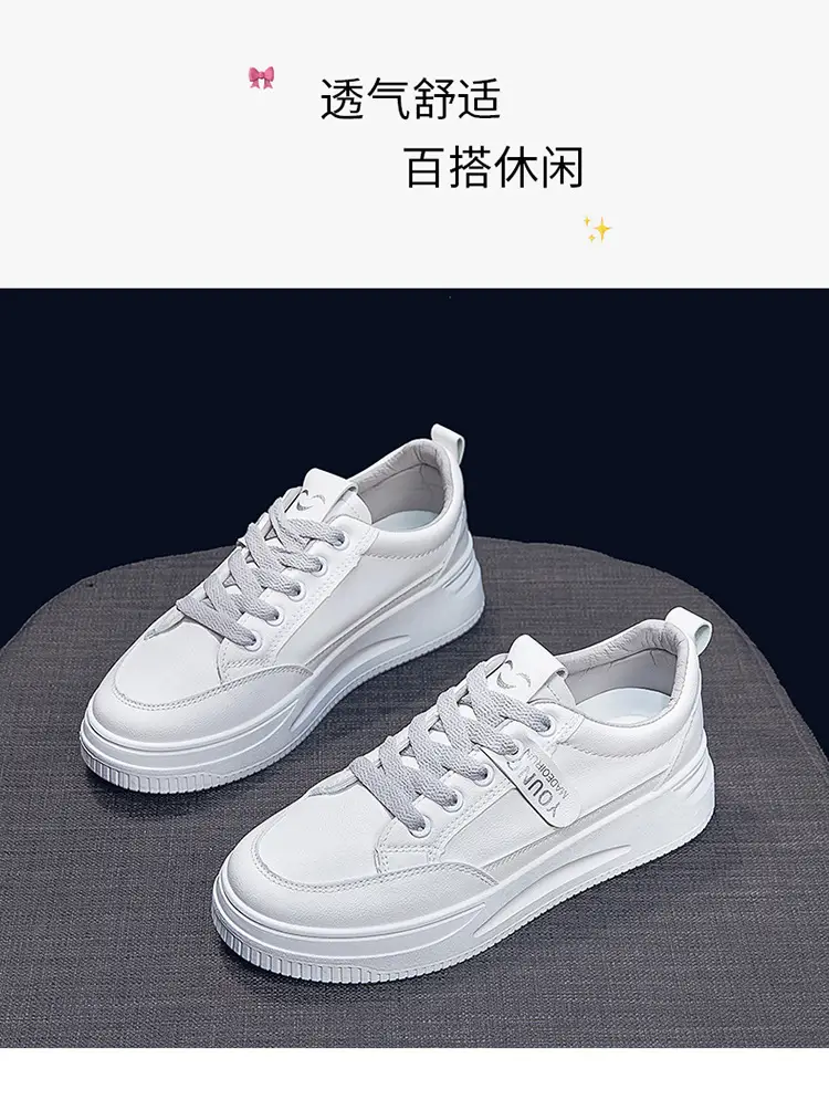 Women White Platform Sneakers 2025 Spring Soft Sole — feature 4