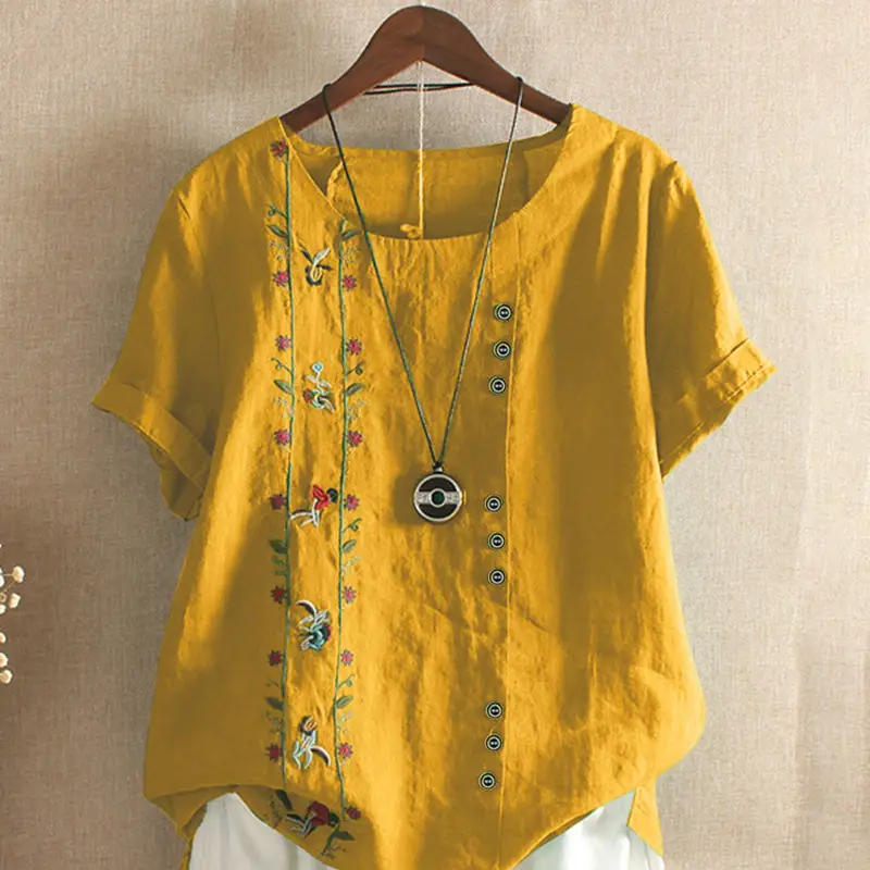 2026 Summer Embroidered T-Shirt Women Korean Style - Image 9