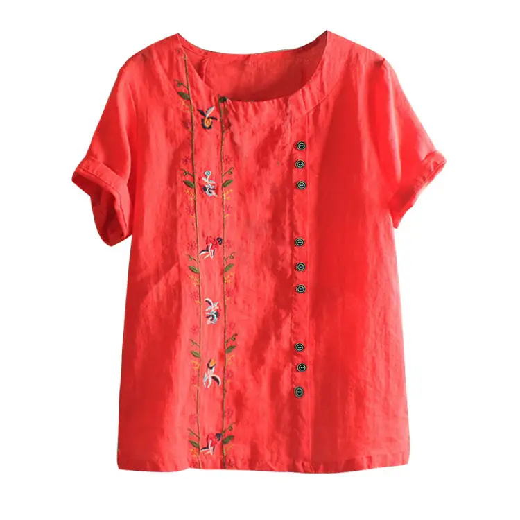 2026 Summer Embroidered T-Shirt Women Korean Style - Image 11
