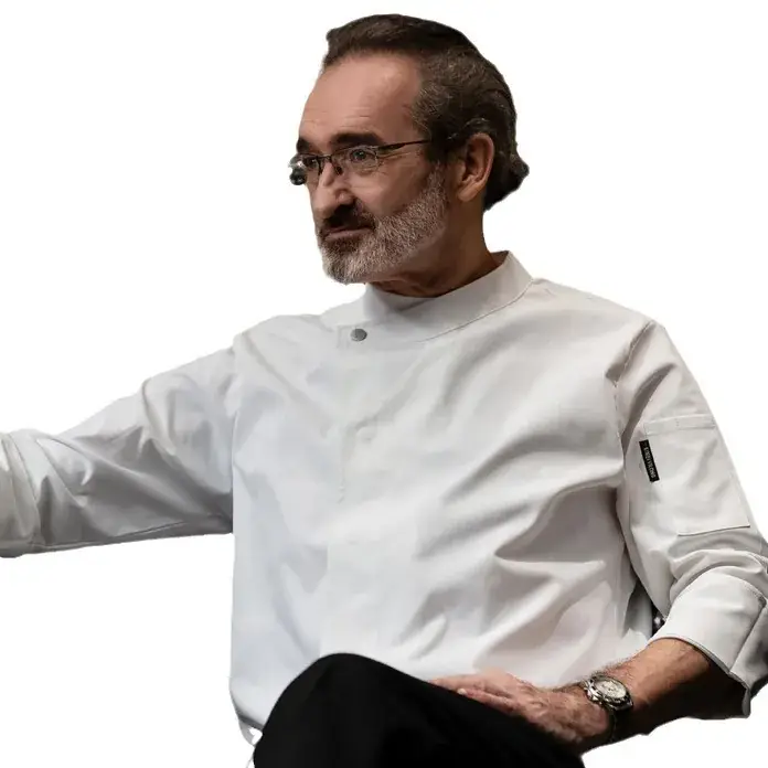 Mid-Sleeve Navy Blue Hotel Chef Uniform - Image 10