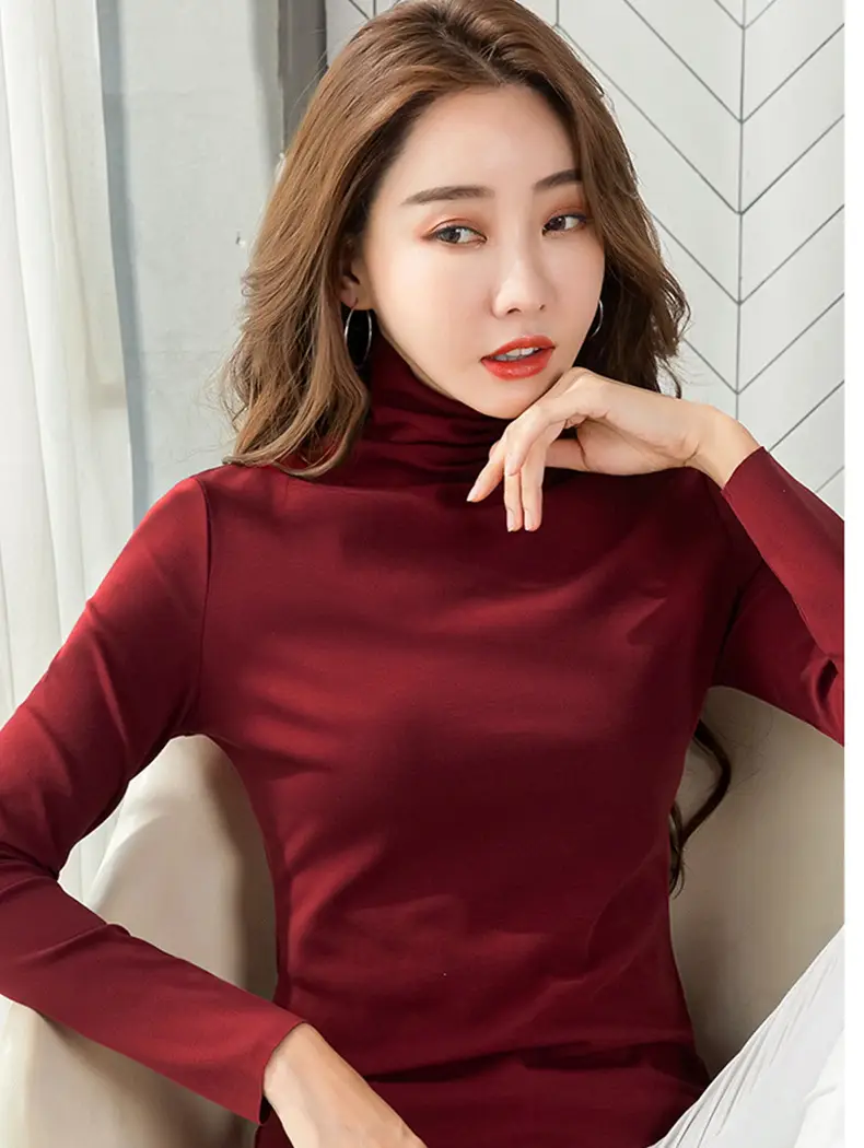 2023 Korean Style Slim Green Long Sleeve Top Shirt for Women — feature 11
