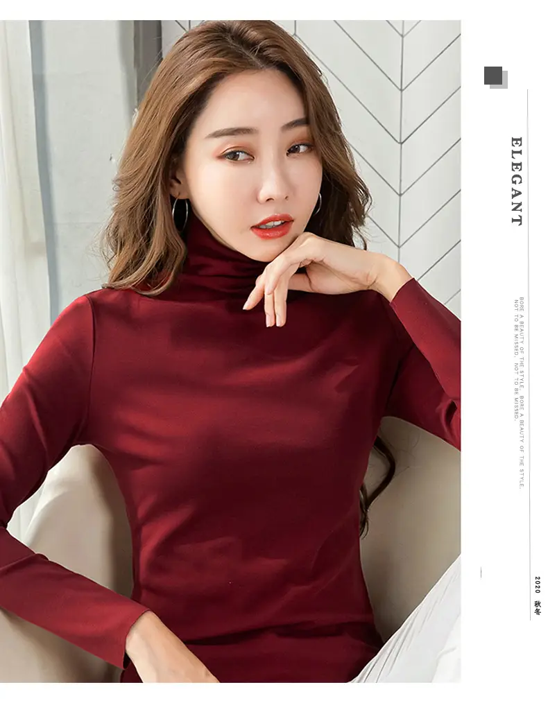 2023 Korean Style Slim Green Long Sleeve Top Shirt for Women — feature 13
