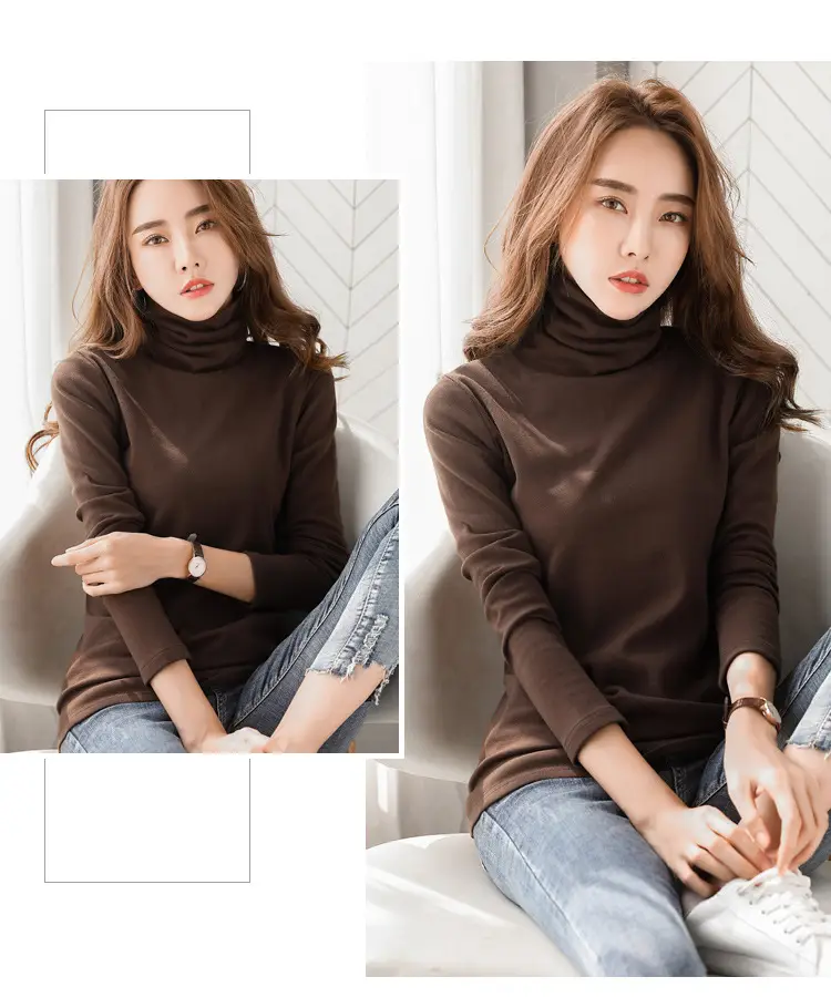 2023 Korean Style Slim Green Long Sleeve Top Shirt for Women — feature 14