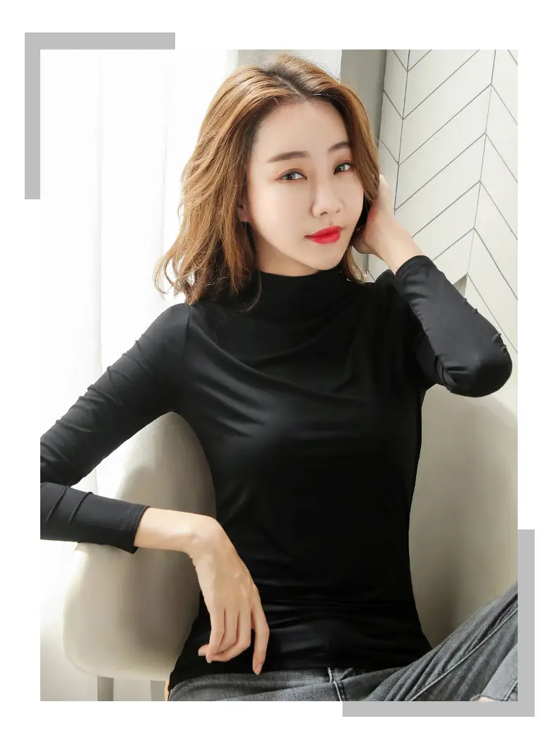 2023 Korean Style Slim Green Long Sleeve Top Shirt for Women — feature 4
