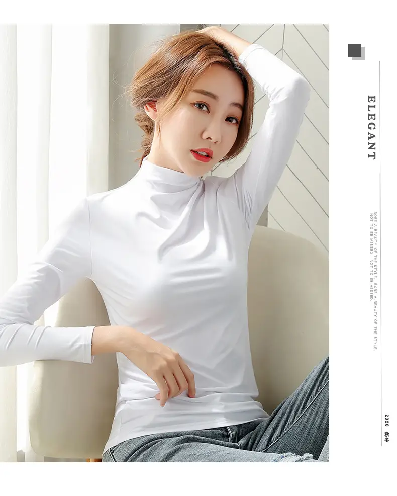2023 Korean Style Slim Green Long Sleeve Top Shirt for Women — feature 6