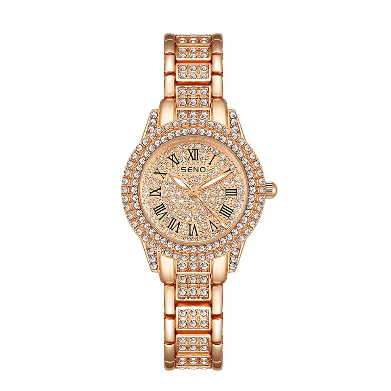 Star-Studded Women's Quartz Watch with Diamond Band - Image 7