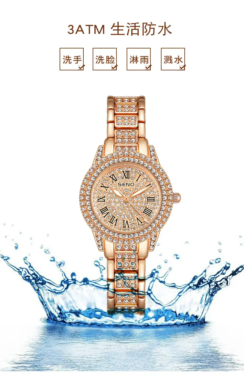 Star-Studded Women's Quartz Watch with Diamond Band — feature 15