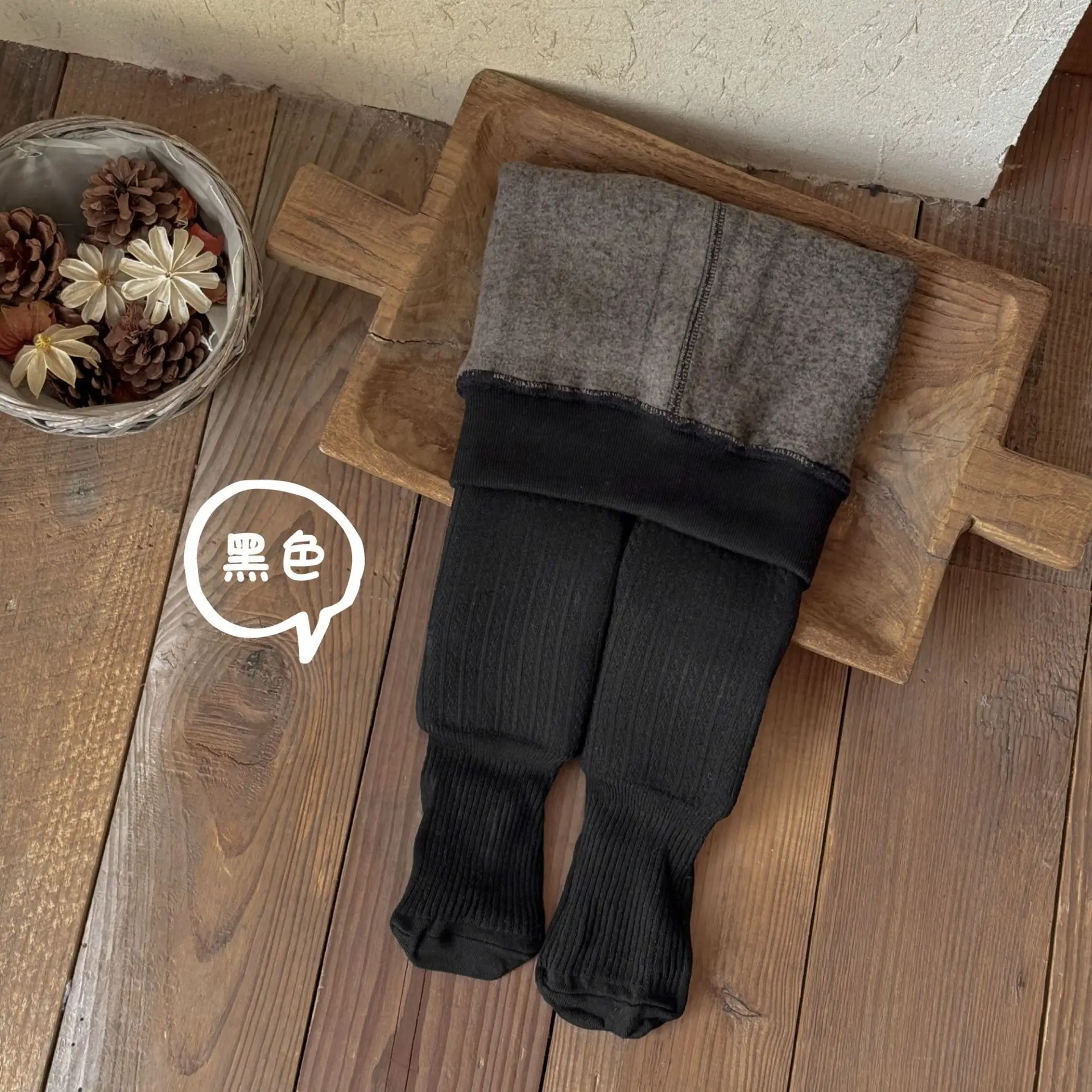 Autumn Winter Warm Leggings for Girls Open End Padded - Image 2