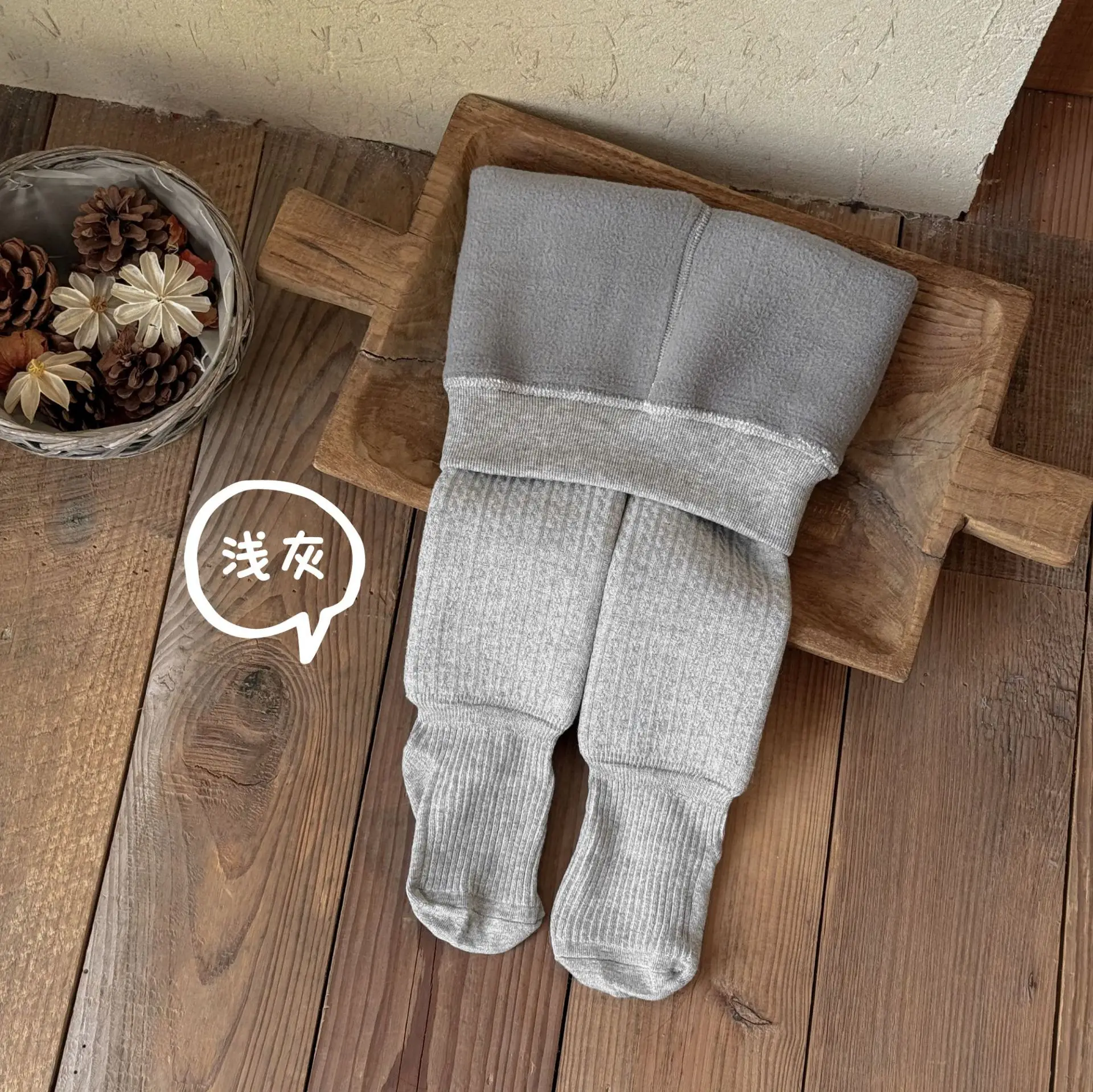 Autumn Winter Warm Leggings for Girls Open End Padded - Image 4