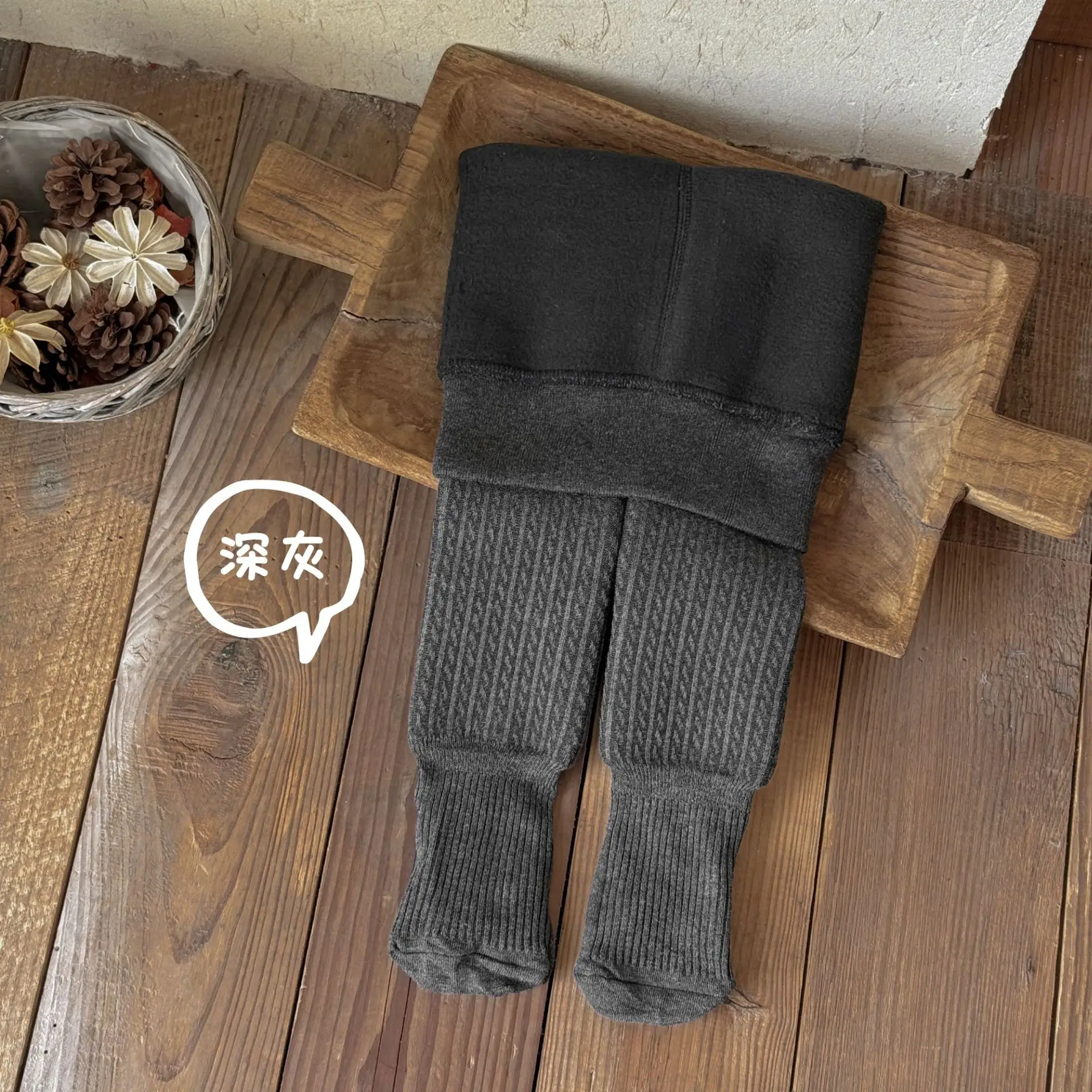 Autumn Winter Warm Leggings for Girls Open End Padded - Image 5
