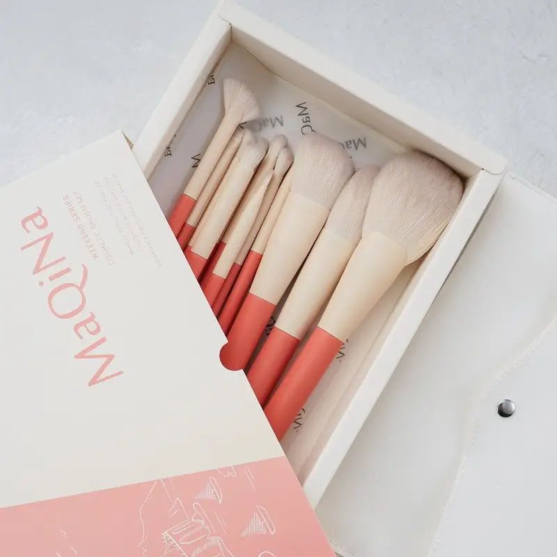 12-Piece Makeup Brush Set for Blush, Eyeshadow, High Gloss & Powder - Image 3