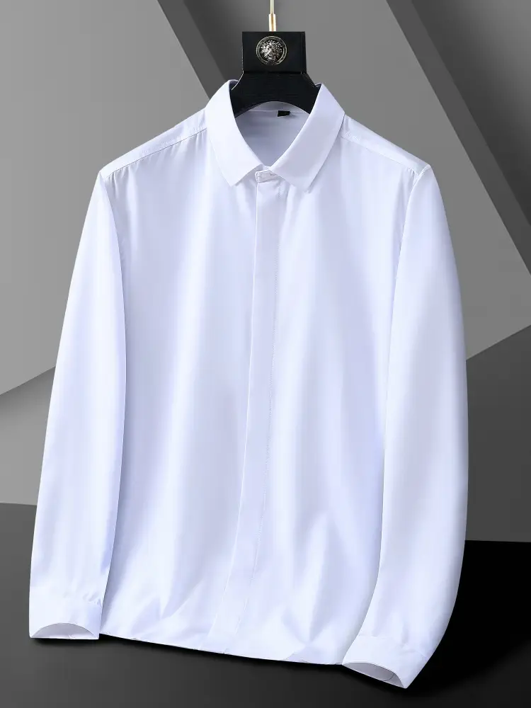 Men's Long Sleeve Black Shirt Plus Size Casual All Match - Image 8