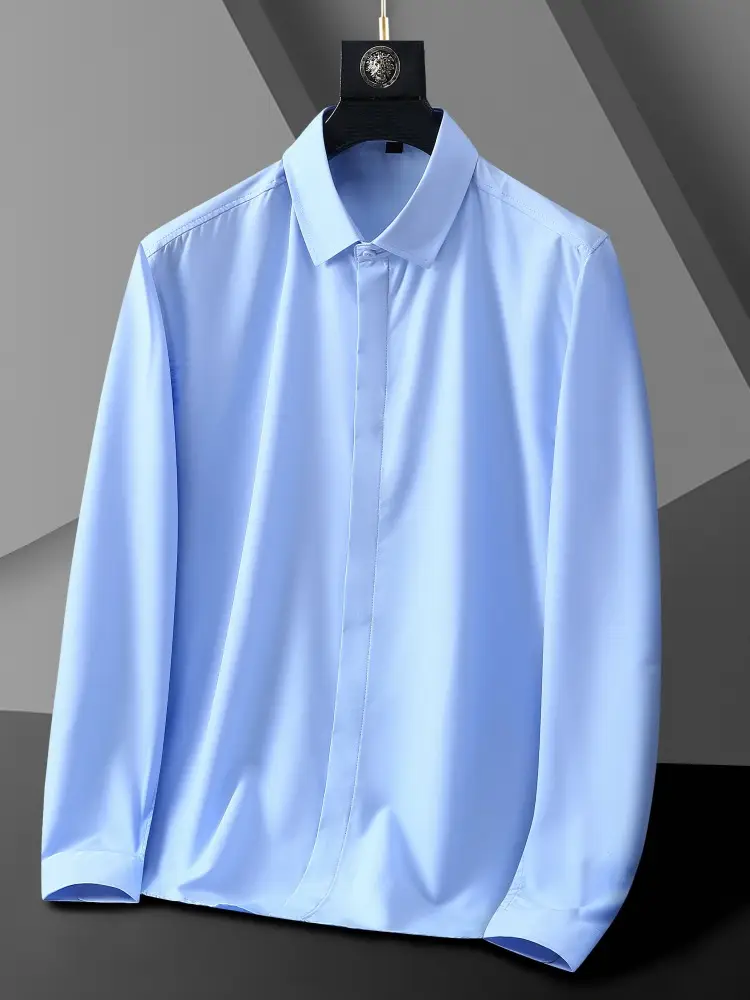 Men's Long Sleeve Black Shirt Plus Size Casual All Match - Image 10