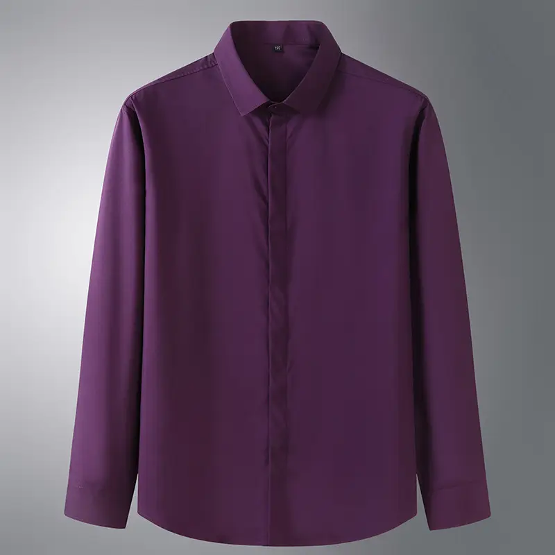 Men's Long Sleeve Black Shirt Plus Size Casual All Match - Image 5