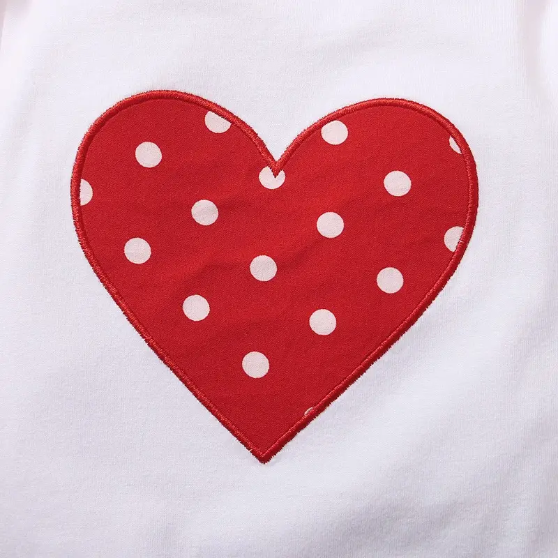 Kids Love Red Heart Polka Dot 3Pc Suit - Image 4