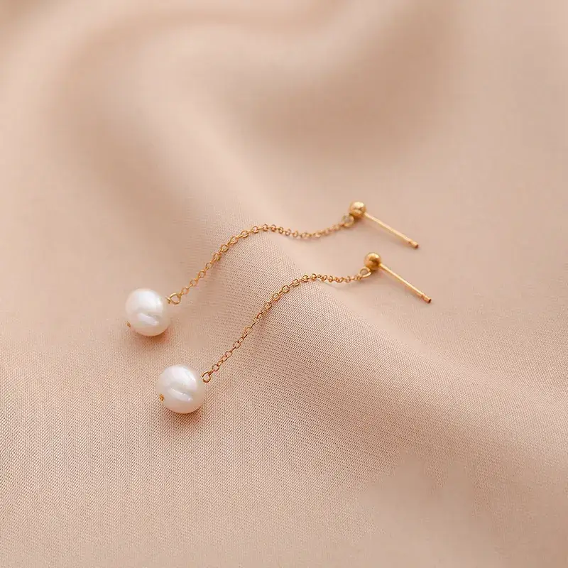 Natural Freshwater Pearl Earrings S925 Silver