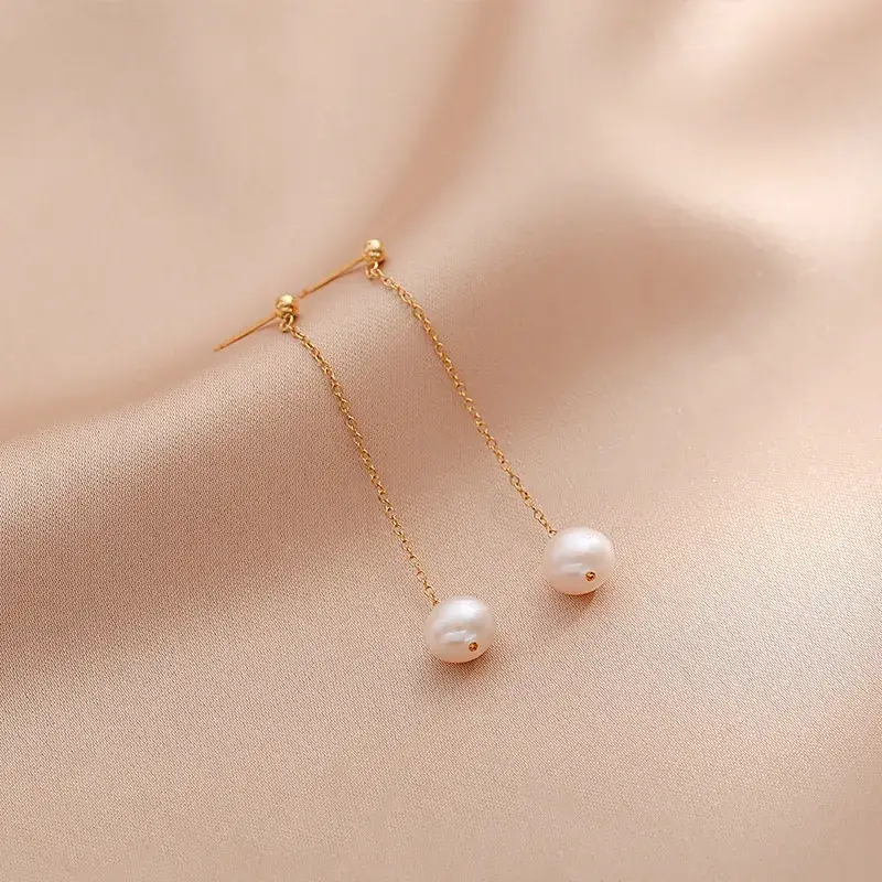 Natural Freshwater Pearl Earrings S925 Silver
